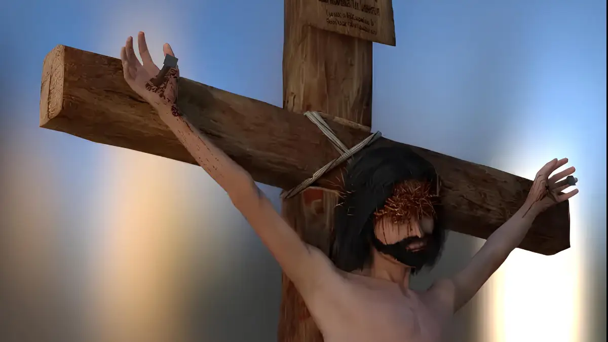 Il volto del crocifisso osservato da vicino