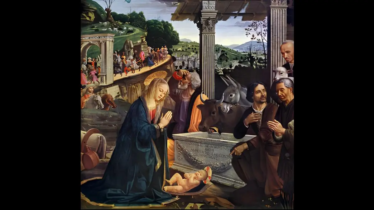 La Santa Famiglia e i pastori