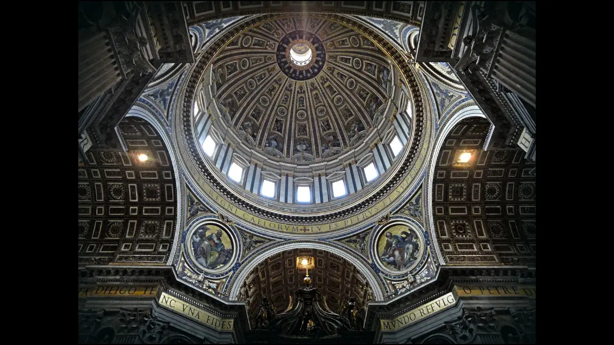 Interno della cupola di san Pietro