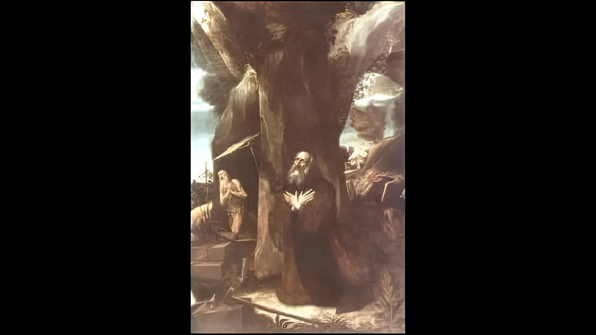 Sant'Antonio abate in preghiera