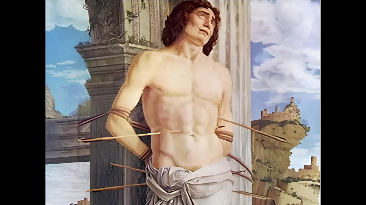 san Sebastiano martire trafitto da frecce