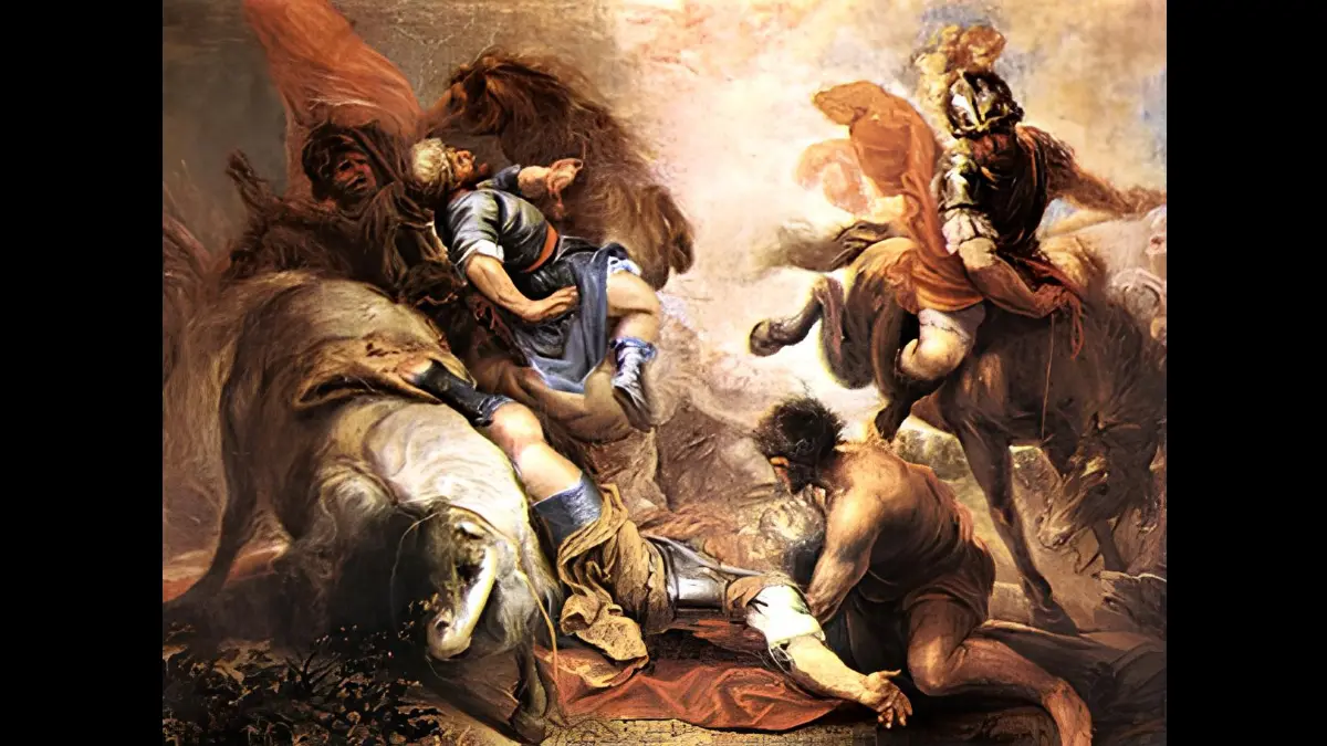 Il momento della conversione di Paolo.