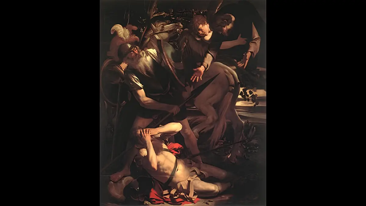 Paolo è convertito da Gesù sulla via di Damasco