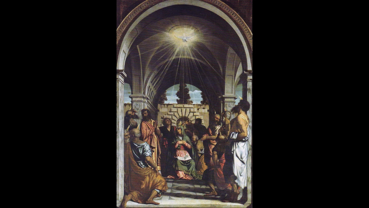Lo Spirito discende su Maria e sui discepoli a Pentecoste