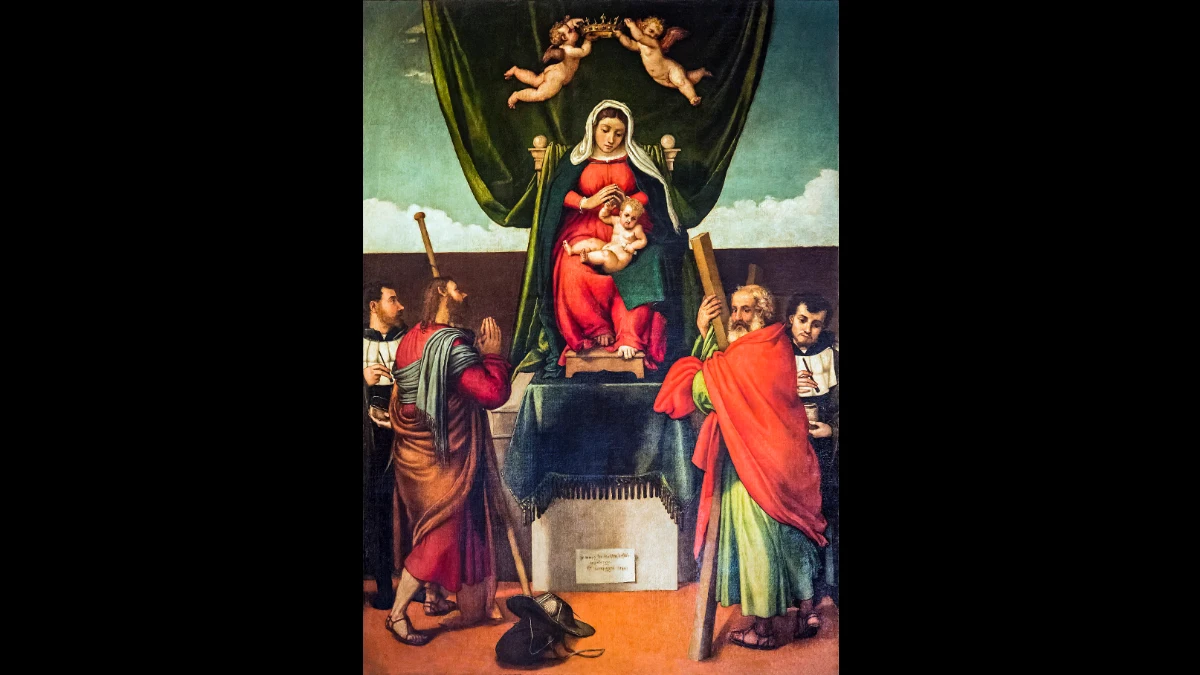 Madonna col Bambino e gli apostoli Giacomo e Andrea