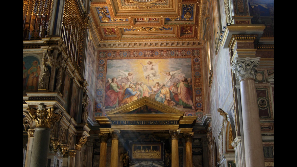 Affresco dell'Ascensione nel transetto sud della basilica di san Giovanni