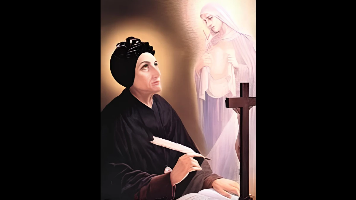 Santa Maddalena di Canossa di fronte al Crocifisso