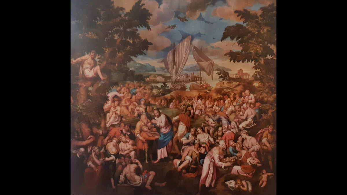 Il miracolo della moltiplicazione dei pani e la loro distribuzione