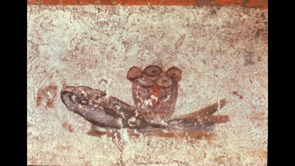 Raffigurazione nelle catacombe di san Callisto dei pani e del pesce