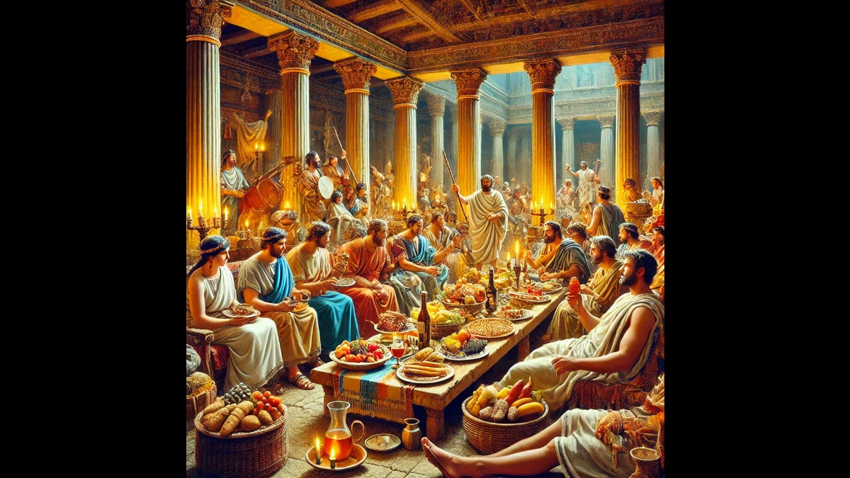 Immagine di banchetto nell'antichità