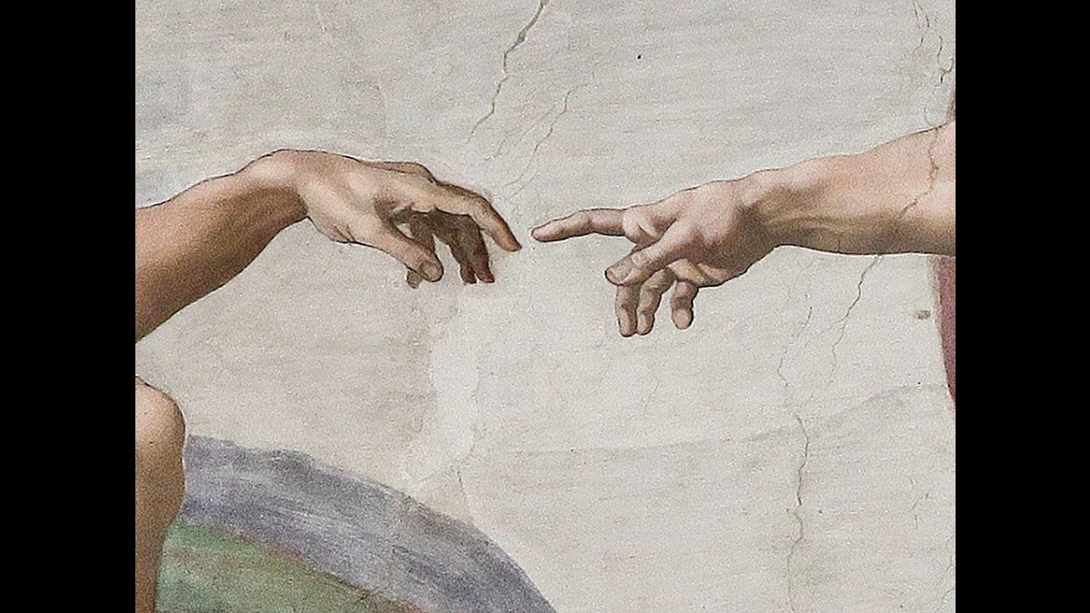 Creazione di Adamo - Il dito di Dio raggiunge quello di Adamo