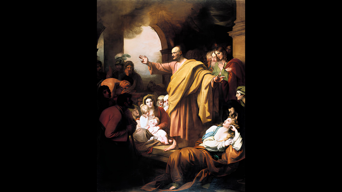 San Pietro annuncia la risurrezione di Gesù